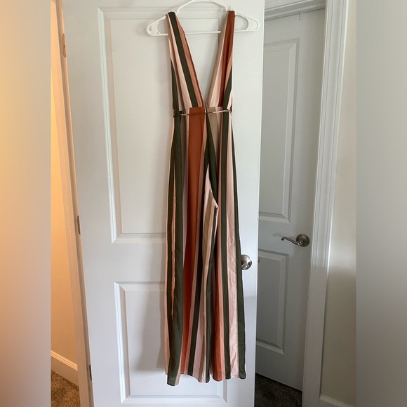 NWT Striped Tie Jumpsuit - Picture 10 of 12